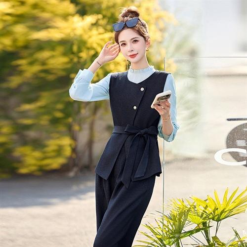 显瘦气质时尚收腰春季长袖洋气春季法式小众减龄轻熟款套装ARE5510 商品图2