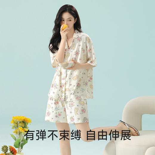 【大牌品质】【抗菌新疆棉】春夏季A类拉架棉睡衣 7A级抑菌防螨超柔凉感纯棉家居服套装 商品图8