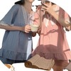 宫廷风睡衣女士夏季短袖带胸垫韩系方领小个子甜美闺蜜家居服套装 商品缩略图4