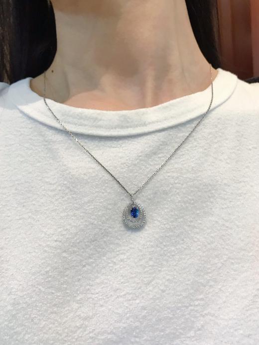 0.9ct刻面蓝宝石吊坠 商品图3