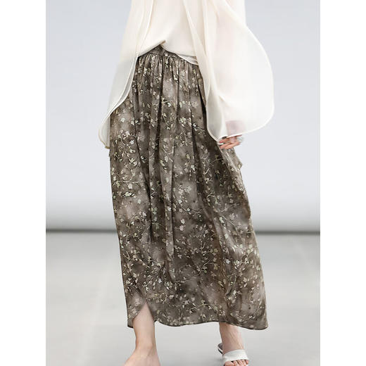 COCOBELLA[伽罗往事]设计师款立体花苞半身裙夏雪纺长裙HS3068 商品图2