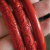 米马饰品 天然原款高含量朱砂手镯  吉祥八宝  繁花似锦 商品缩略图2