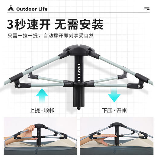 狼行者  便携式可折叠全自动户外露营大帐篷lxz-80007 商品图4