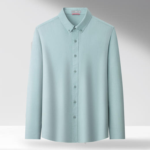 【含天丝】25早春男士时尚修身长袖polo衬衫轻薄透气舒适百搭 商品图5