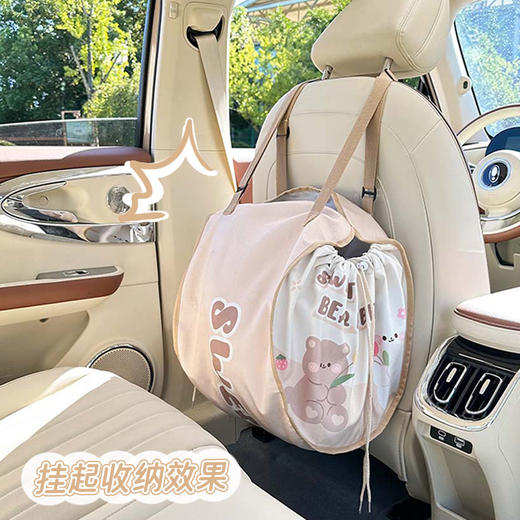 【春游记！卡通多功能，大号收纳袋~】卡通汽车椅背收纳袋 布艺多功能大容量 车内后排座椅中间置物袋挂袋-QQ 商品图2