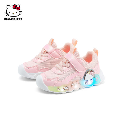 hellokitty童鞋女宝宝亮灯鞋儿童发光鞋软底女童运动鞋透气网面鞋23-30 K4536843 商品图3