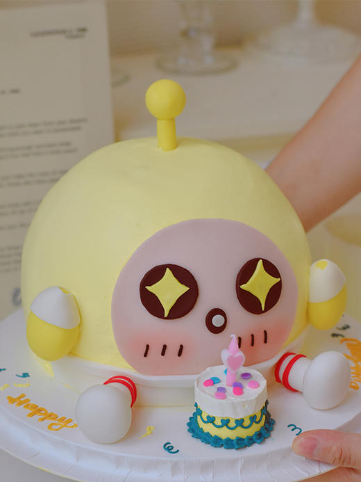 蛋仔派对半翻糖卡通主题 - 戚风生日蛋糕 （需提前预定哦~） 商品图1