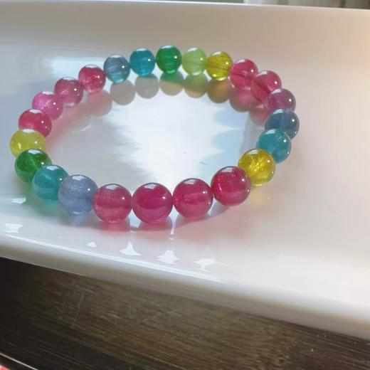 8mm-9mm单圈彩虹碧玺手串 商品图1