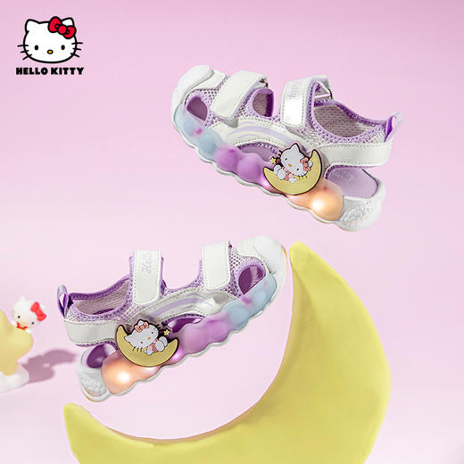 HelloKitty童鞋女童凉鞋包头夏季儿童亮灯鞋女宝宝沙滩鞋小童24-30 K4516875 商品图1