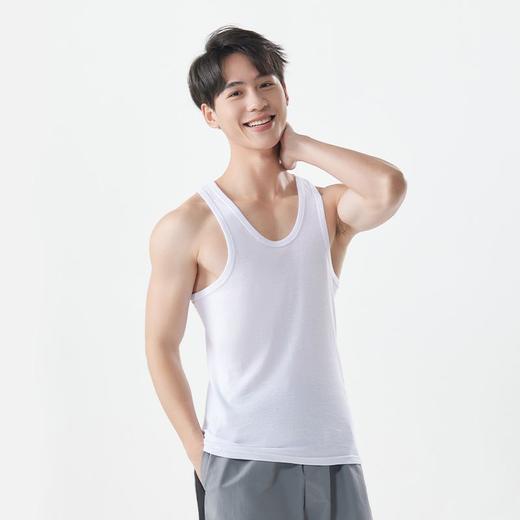 【19.9秒杀❗男士纯棉背心】100%纯棉背心，高弹力零压力，透气舒适自由呼吸，1比1细螺纹弹力白背心40支工字男运动背心QQ 商品图4
