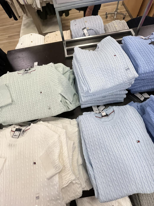 更多新色加入！！！¥350美国直邮Tommy女士麻花螺纹针织衫短袖 商品图7