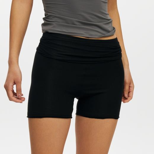 oneup莫代尔羊毛堆叠翻折弹力修身散口短裤 商品图1