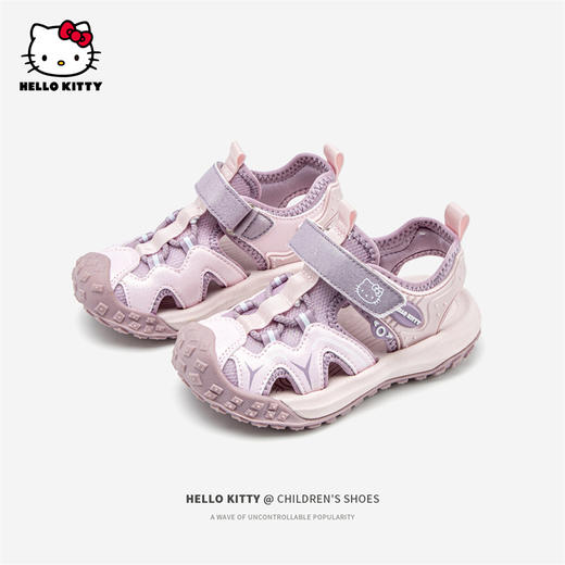 HelloKitty童鞋女童包头凉鞋夏季儿童鞋透气女宝宝鞋沙滩鞋26-37 K4526817 商品图2