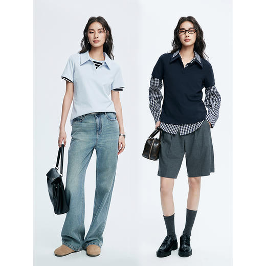 棉仓362601008-初棉50支丝芙珠地POLO法式剪刀翻领POLOT 商品图4