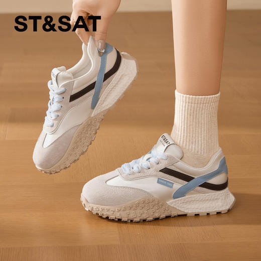 【轻盈脚感】星期六简约撞色舒适百搭厚底德训SSD1112C2P 商品图0