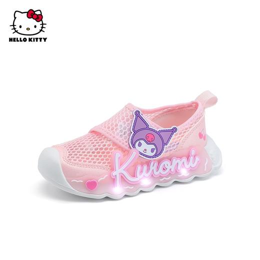 hellokitty库洛米女童网鞋夏季儿童发光鞋宝宝透气运动鞋24-30 KU5526842 商品图1
