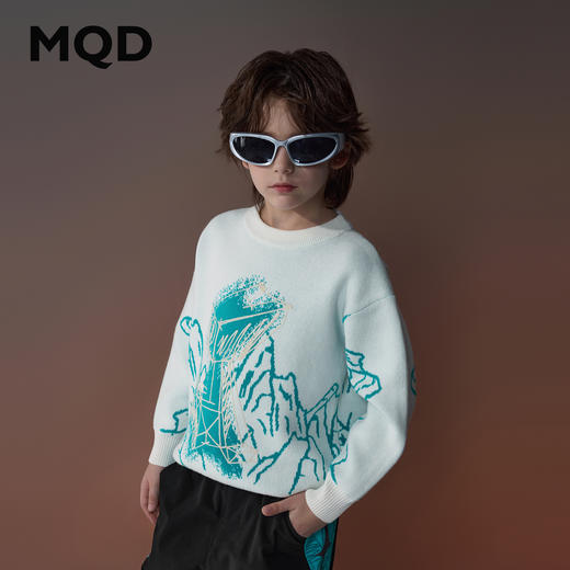 【秒】【MQD】【ONE兔联名】童装男童毛衣冬季款儿童圆领针织衫 商品图0