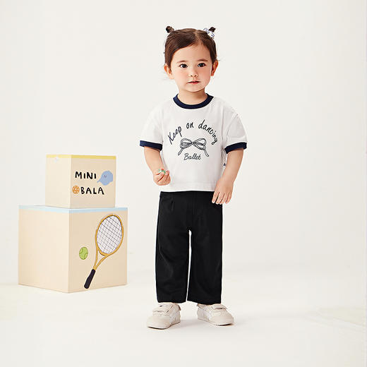 迷你巴拉女童儿童凉感柔软修身弹力轻薄无感喇叭裤长裤夏季 商品图2