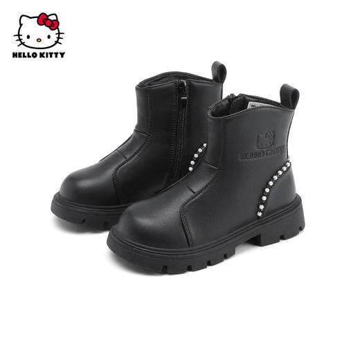 HelloKitty童鞋女童马丁靴春秋儿童皮靴子中大童短靴防滑26-36 K4536963 商品图1