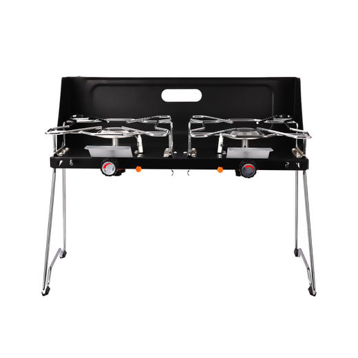 SunnyFeel户外露营烧烤炉野营燃气炉_便携式野餐双头折叠卡式炉 商品图3