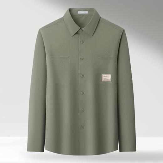 【扛皱易打理】25早春男士休闲衬衫时尚百搭通勤必备 商品图5