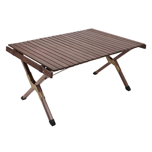SunnyFeel户外露营折叠桌野营蛋卷桌_可拆卸实木桌榉木黑胡桃桌 商品图3