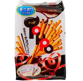 乐天牛奶代可可脂巧克力饼干棒·84g/袋