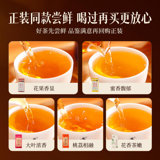 元正 茶票小种金丝蕊茉莉花滇红武夷红茶组合5款特级茶叶试饮集25g 商品图2