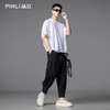 PINLI品立2025夏季新款拼接宽松廓形短袖T恤男士潮流纯色百搭上衣B252111030 商品缩略图2