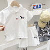 【活力刺绣，时尚运动Polo！】男童夏装套装 2025新款 中大童短裤 儿童刺绣运动短袖 Polo休闲两件套-QQ 商品缩略图3