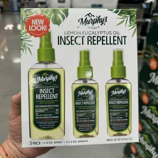 到手价185元 Murphy‘s Naturals天然柠檬桉树油驱蚊除蜱喷雾 118ml+2支*59ml  美国代购，无中文标签，介意慎拍 商品图0