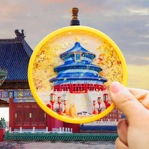 [流沙冰箱贴&杯垫两用]故宫影壁宫猫四季AR硅胶亚克力杯垫冰箱贴 商品图8