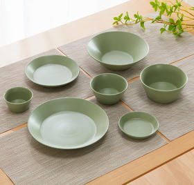 MT013系列餐具 绿色/象牙色 锥形碗/深盘/圆盘