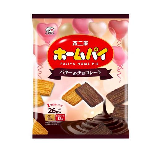 不二家家庭派黄油味巧克力味糕点132.4g袋 商品图0