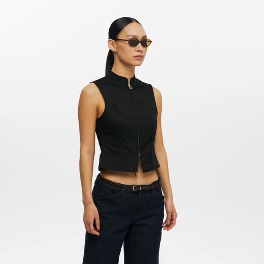 oneup索罗娜合身拉链马甲 商品图2