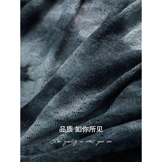 COCOBELLA手工扎染渐变镂空提花无袖针织连衣裙两件套FR7070 商品图4