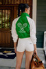 Recreational Habits - The Billie Nylon Quarter Zip - White saga - 女装 - 半拉链卫衣 - 白色/绿色 商品缩略图3