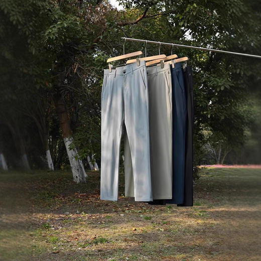 LU同款！ 3D立体剪裁！2025春夏男士户外透气速干弹力商务直筒男式休闲裤！ 商品图2