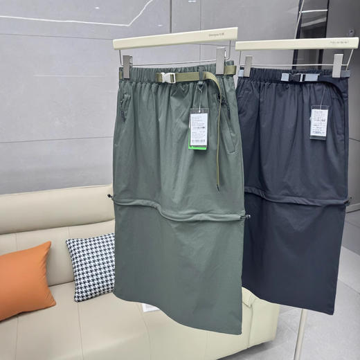 一裙两穿！可拆卸！2025新款松紧腰送腰带户外防泼水A字工装休闲半身裙女款！ 商品图3