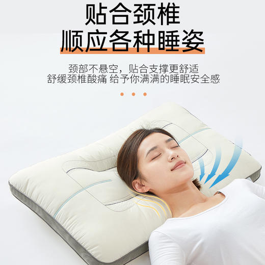 自然醒60支全棉三防净能量枕五星级酒店护颈椎专用枕头枕芯助睡眠单人家用低枕整头XK 商品图3