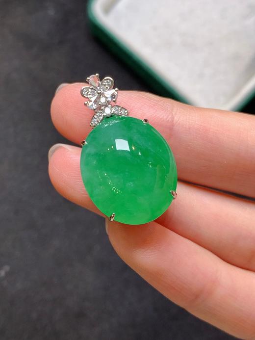 蛋面翡翠吊坠 商品图2