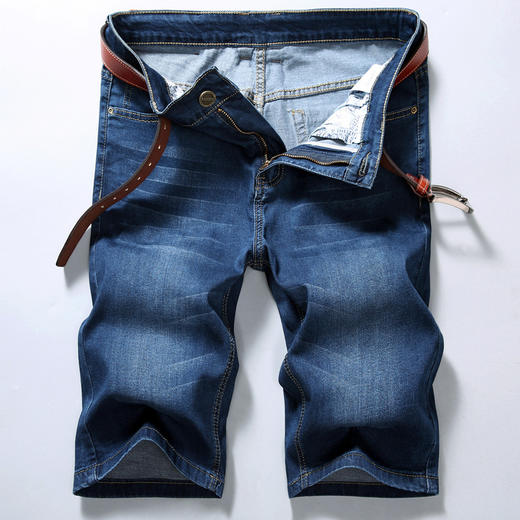 【DYG】大依优型大码男装直筒五分裤短裤加肥加大宽松商务牛仔短裤5分中裤男夏季 商品图3