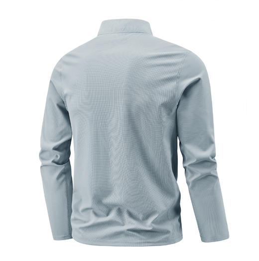 【冰丝速干】【DNY】大依优型大码立领拉链长袖POLO衫防晒薄款体恤加肥加大上衣男士冰丝打底户外 商品图3