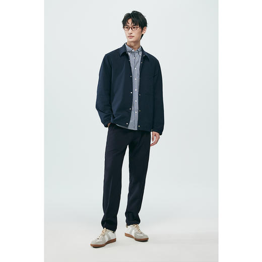 棉仓362818001-中空纱双褶宽松锥型休闲西裤 商品图4