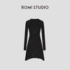 ROMI STUDIO“法式优雅”绵羊毛莱赛尔混纺不规则连衣裙RWCSLT2401 商品缩略图1