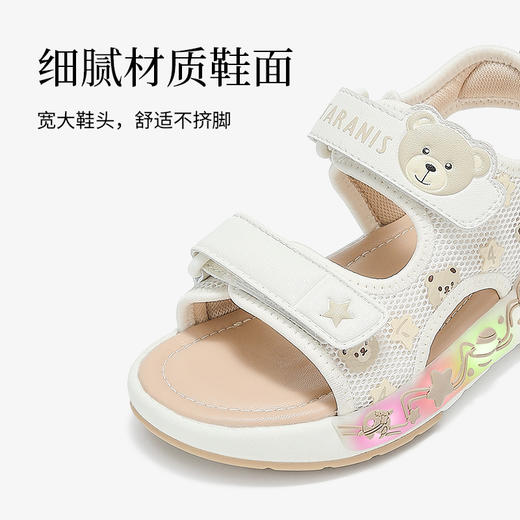 泰兰尼斯儿童闪灯凉鞋夏季新款公主凉鞋女童休闲闪灯凉鞋儿童鞋子T07X5B6220 商品图2