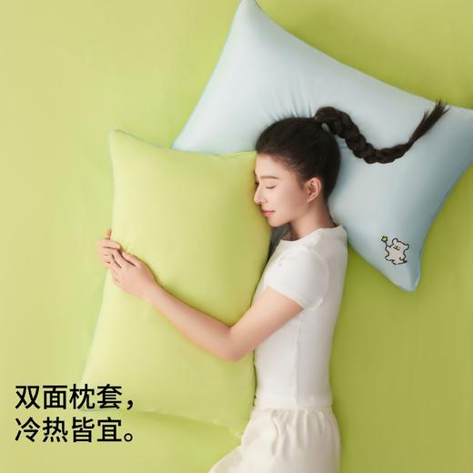 躺岛瓜瓜&线条小狗联名夏季凉感床笠透气纯色双人床笠固定保护套 商品图1