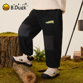 B.Duck小黄鸭童装儿童裤子男童休闲裤双面摇粒绒长裤春秋105-150 BF3557081