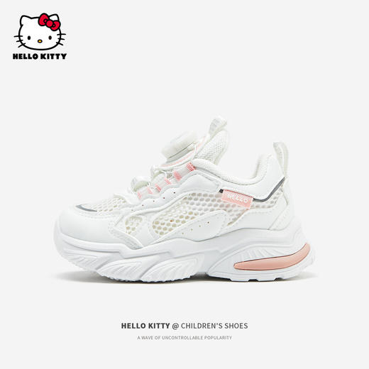hellokitty童鞋女童运动鞋夏季儿童网鞋透气旋转扣跑鞋26-37 K4526862 商品图3
