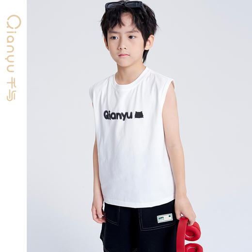 笛莎千与2025夏新款男童休闲时尚男童无袖背心 商品图2